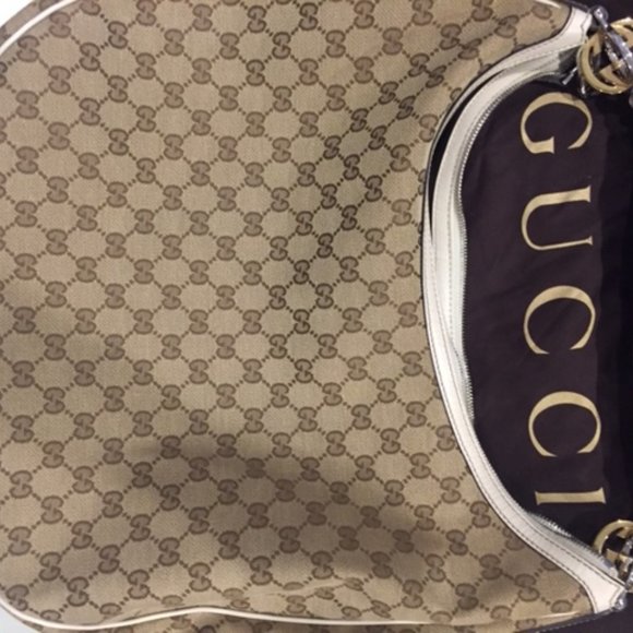 GUCCI Monogram Creole Hobo Ivory - Picture 4 of 7